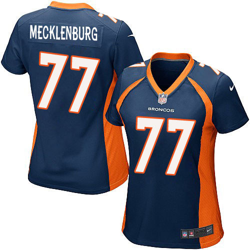 Women's Game Karl Mecklenburg Nike Jersey Navy Blue Alternate - #77 NFL Denver Broncos
